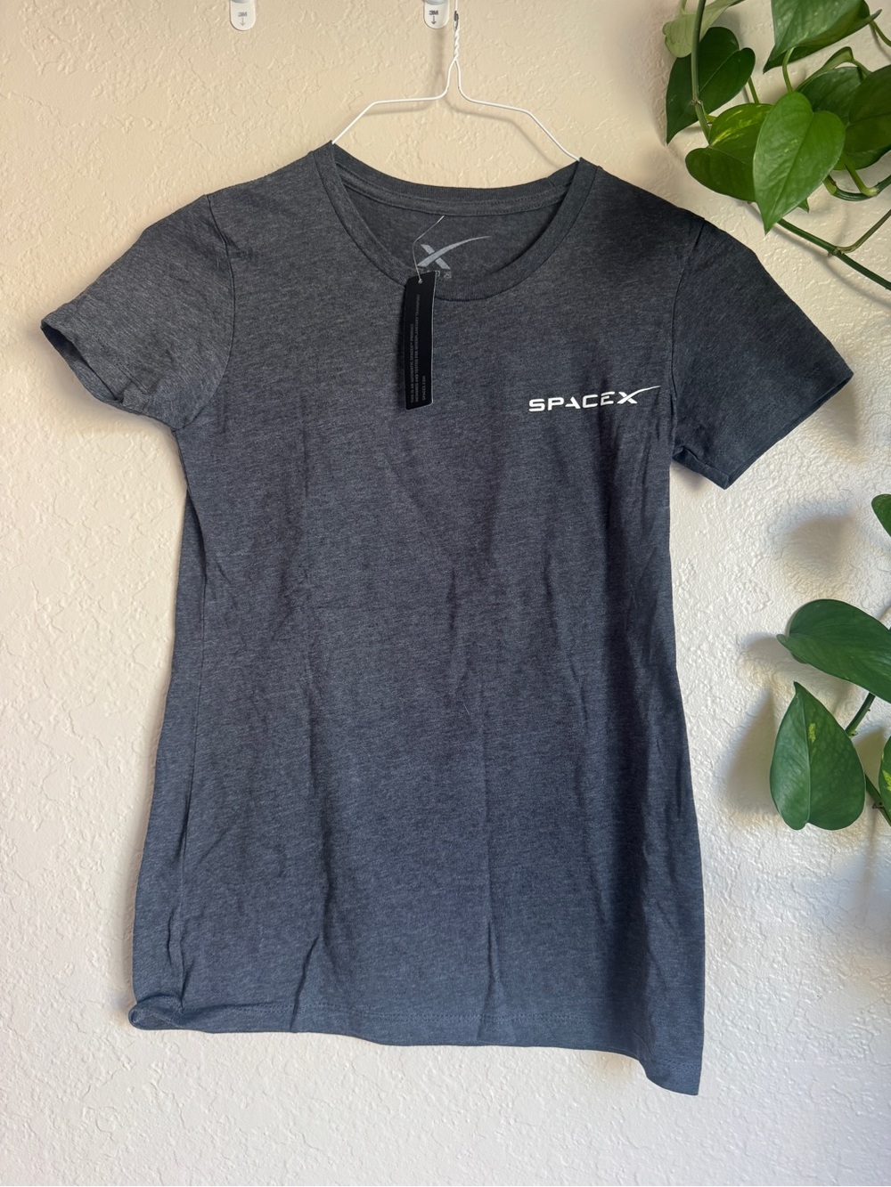 SpaceX Women's Heather Charcoal Logo Tee